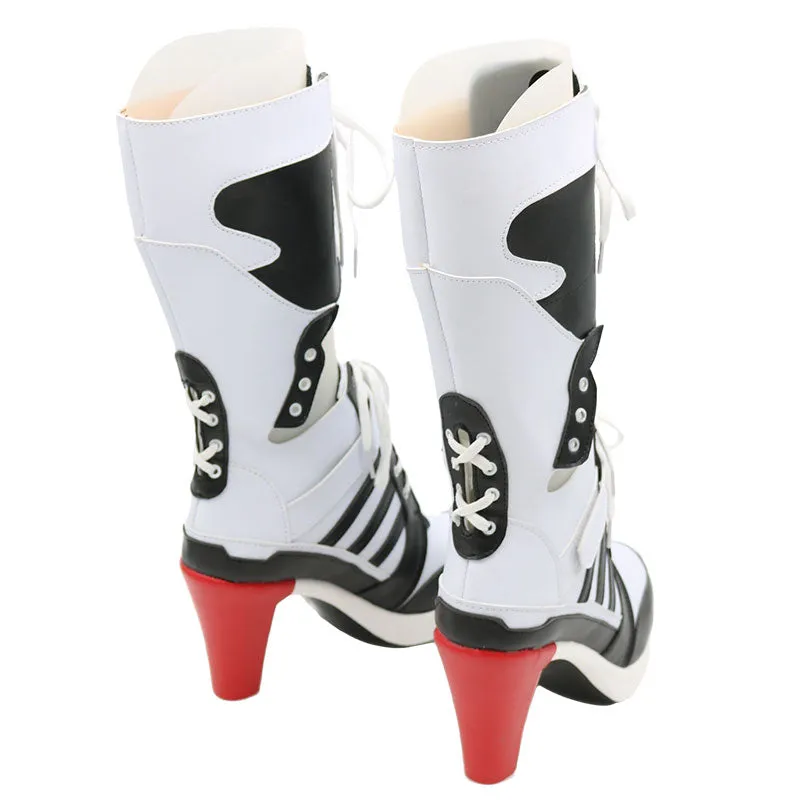 DC Comics New Batman Suicide Squad Harley Quinn Black Shoes Cosplay Boots