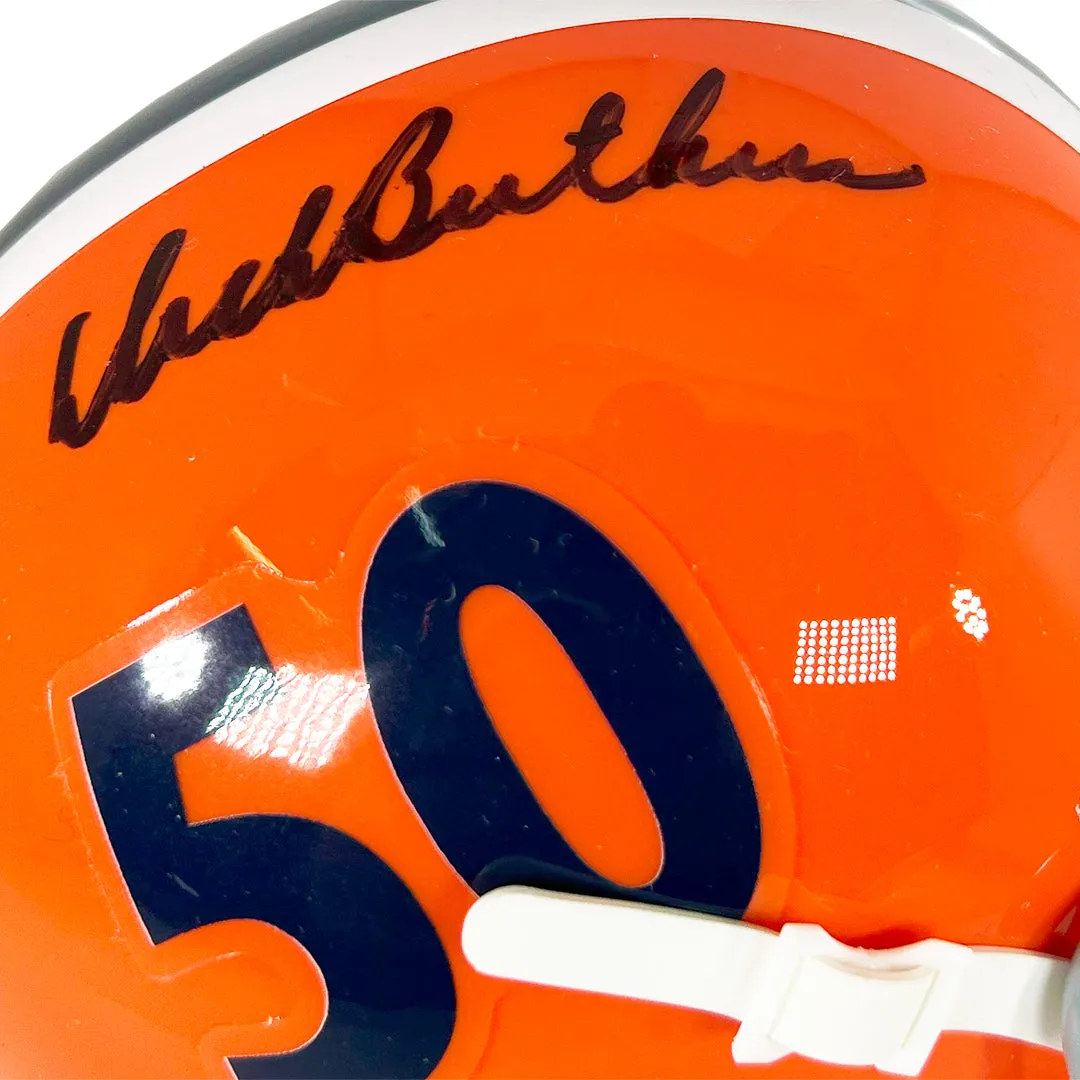 Dick Butkus Signed Illinois Fighting Illini Mini Schutt Football Helmet (JSA)