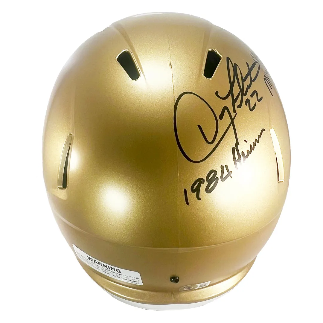 Doug Flutie Signed The Play Inscription Boston College Eagles Speed Full-Size Replica Football Helmet (Beckett)