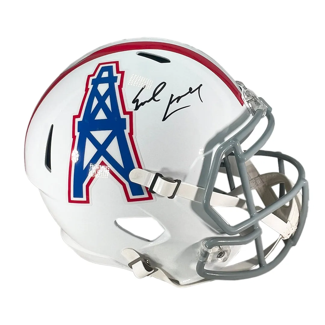 Earl Campbell Signed Houston Oilers Throwback 1975-80 Full-Size Speed Replica Football Helmet (JSA)