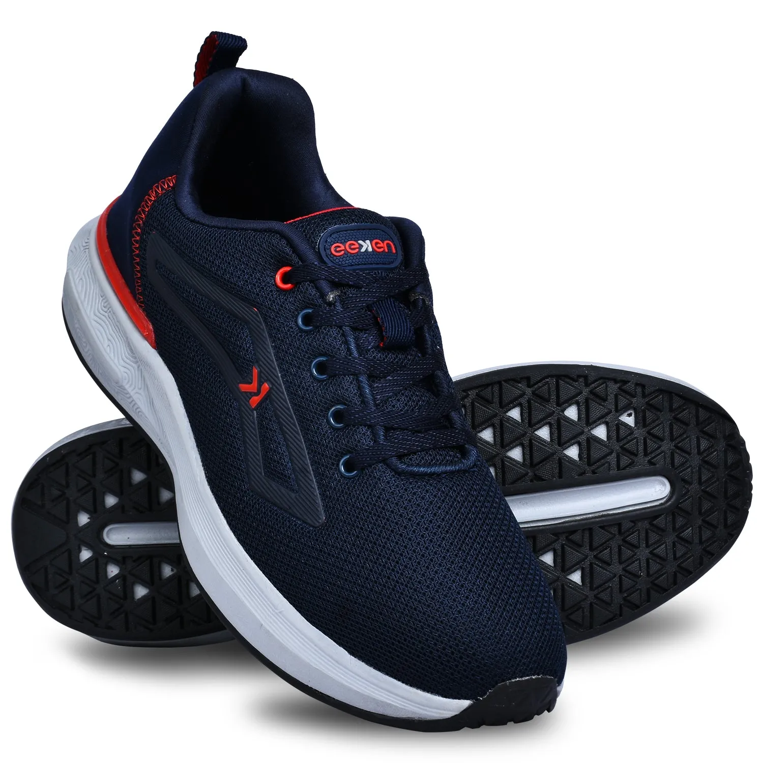 Eeken KESHGIA105 Navy Blue And Red Lightweight Anti-Skid Walking Shoes For Men