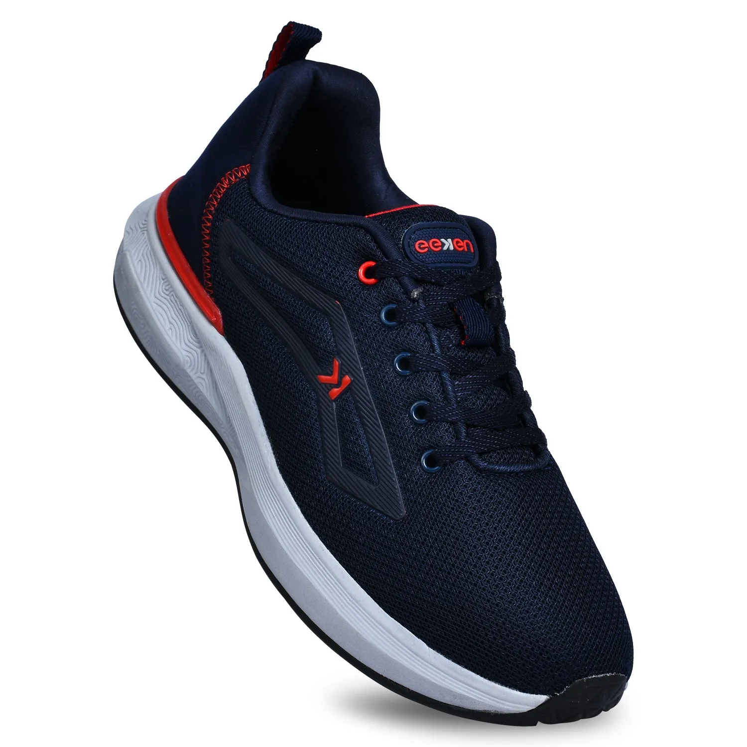 Eeken KESHGIA105 Navy Blue And Red Lightweight Anti-Skid Walking Shoes For Men