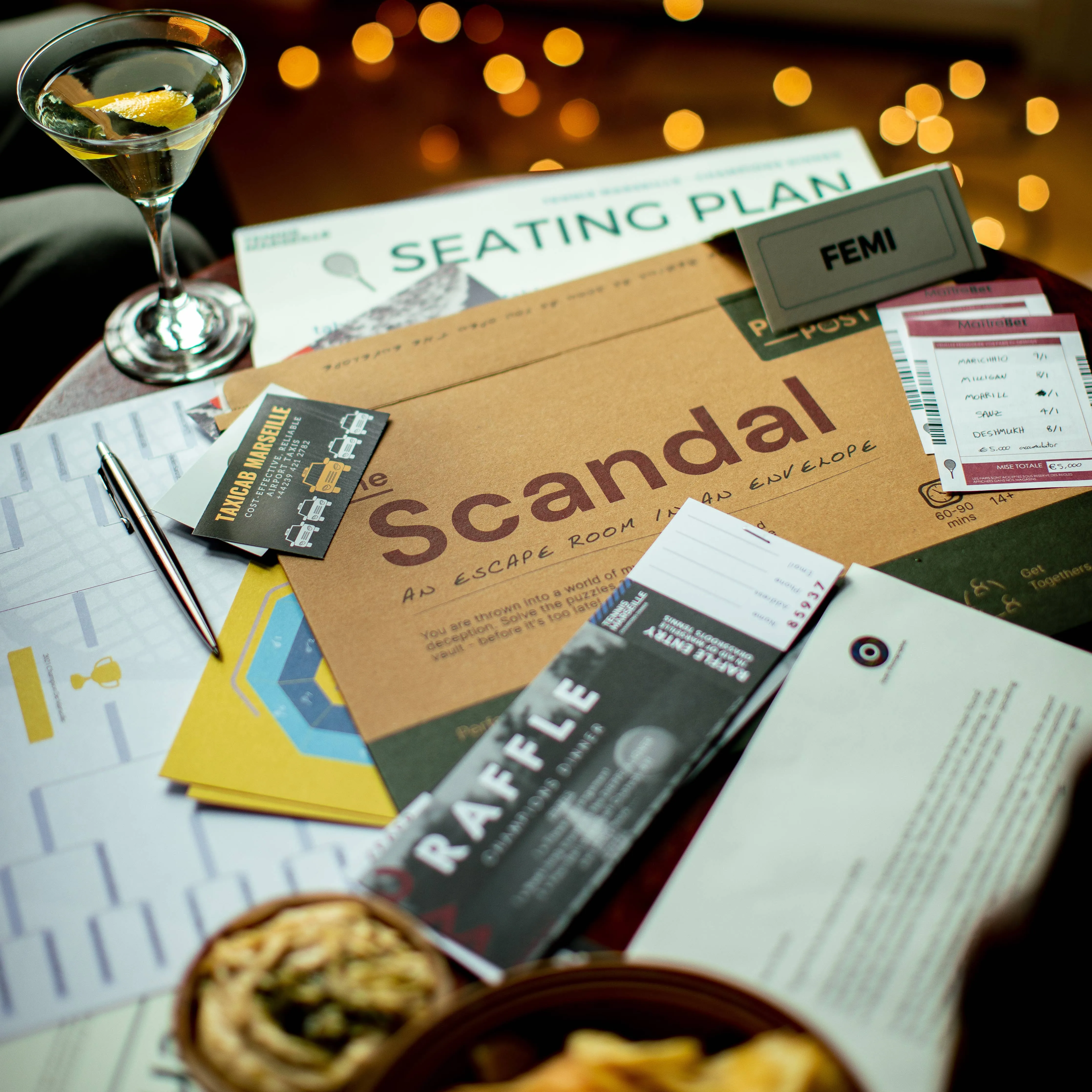 Escape Room in An Envelope: Dinner Party Board Game - The Scandal