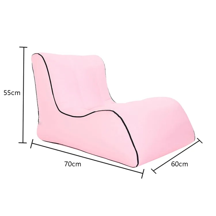 Foldable Inflatable Sofa for Camping, Fishing, and Beach, Single Outdoor Seat, 27.6 x 23.6 x 21.7 inches (Pink)