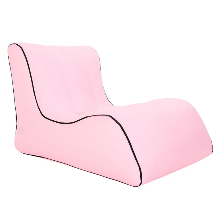 Foldable Inflatable Sofa for Camping, Fishing, and Beach, Single Outdoor Seat, 27.6 x 23.6 x 21.7 inches (Pink)