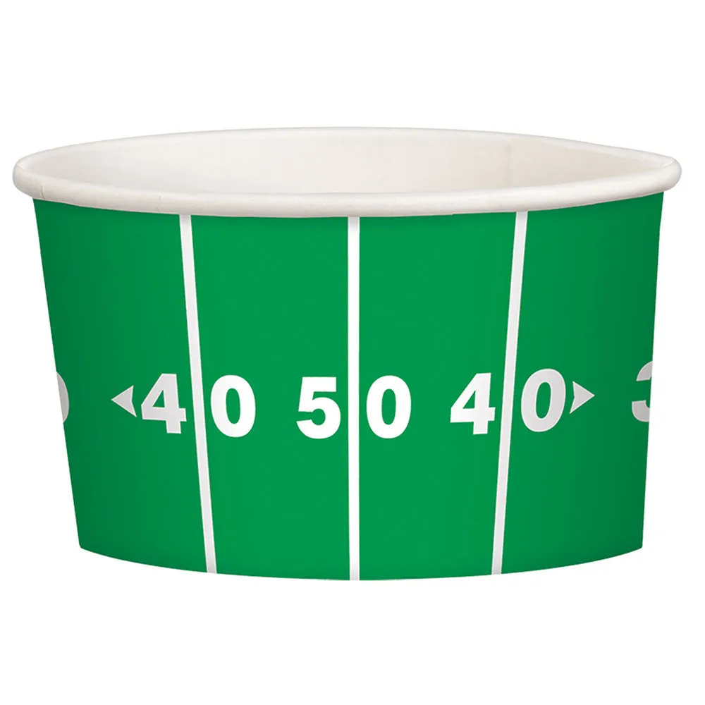 Football 9.5oz Paper Treat Cups 8ct