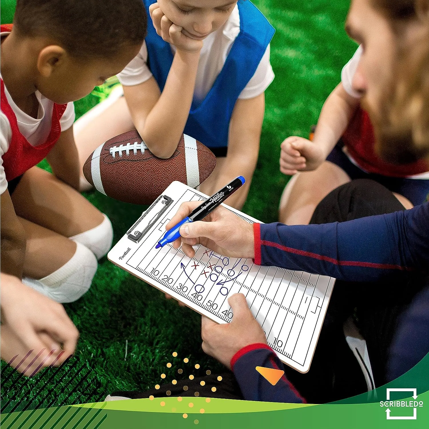 Football Dry Erase Clipboard 15"x9"