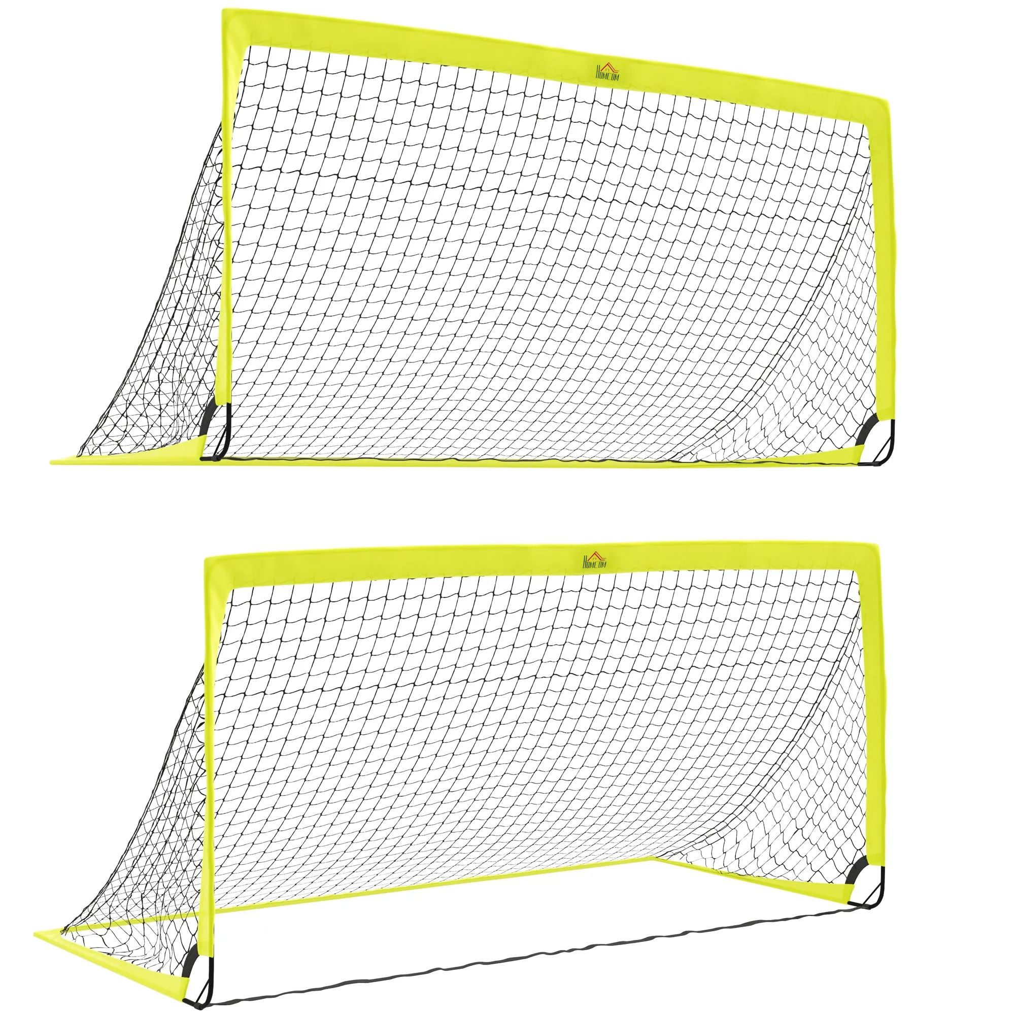 Football Goal Folding Outdoor with All Weather Net 6'x3' Yellow