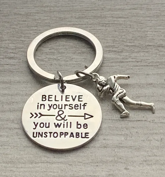 Football Keychain - Believe in Yourself - Pick Style