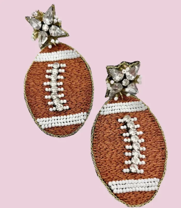 Football Statement Earrings