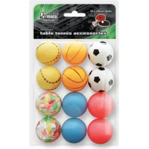 Formula Sports Table Tennis Balls Novelty Balls 12pk