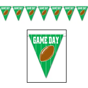 Game Day Football Pennant Banner 28cm x 3.6m