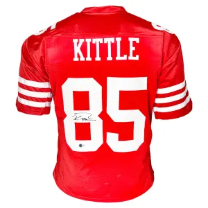 George Kittle Signed Pro-Edition Red Football Jersey (Beckett)