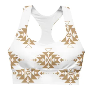 Gold Aztec Longline sports bra