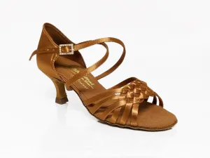 International Dance Shoes, Elena, Tan Satin, 2” IDS Heel