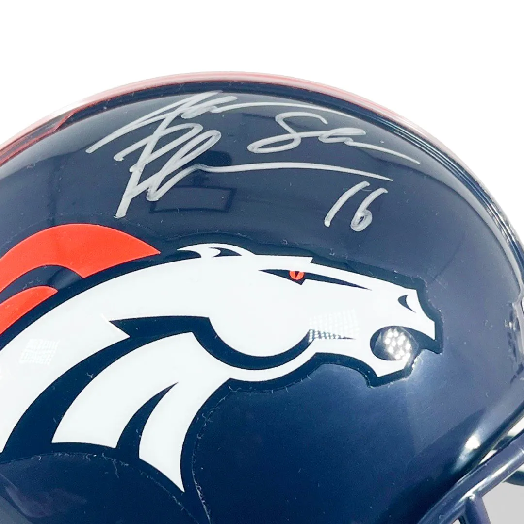 Jake Plummer Signed Denver Broncos Mini Football Helmet (Beckett)