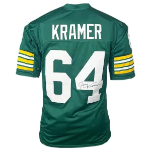 Jerry Kramer Signed Green Bay Green Football Jersey (JSA)