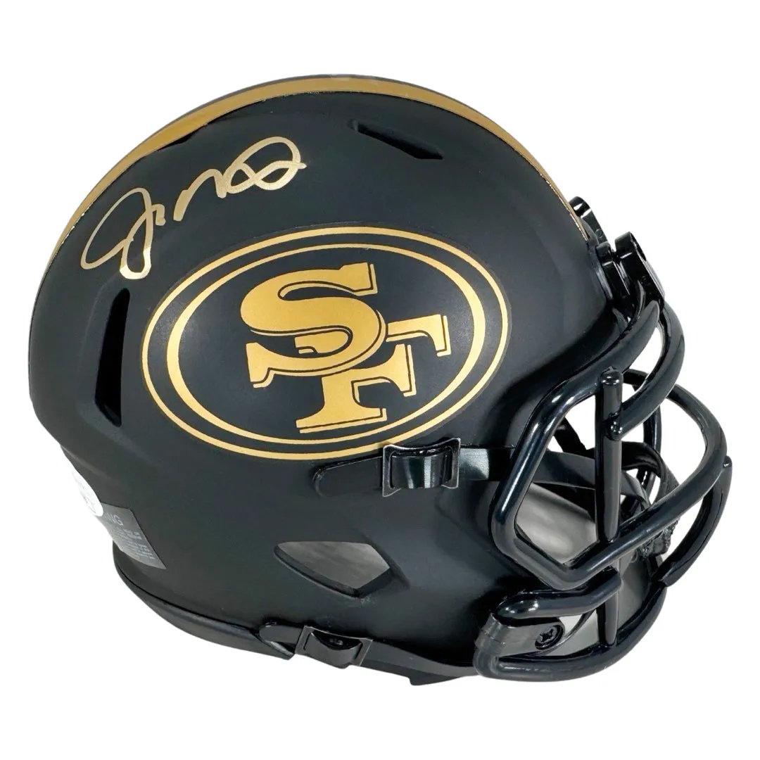 Joe Montana Signed San Francisco 49ers Eclipse Mini Football Helmet (JSA)