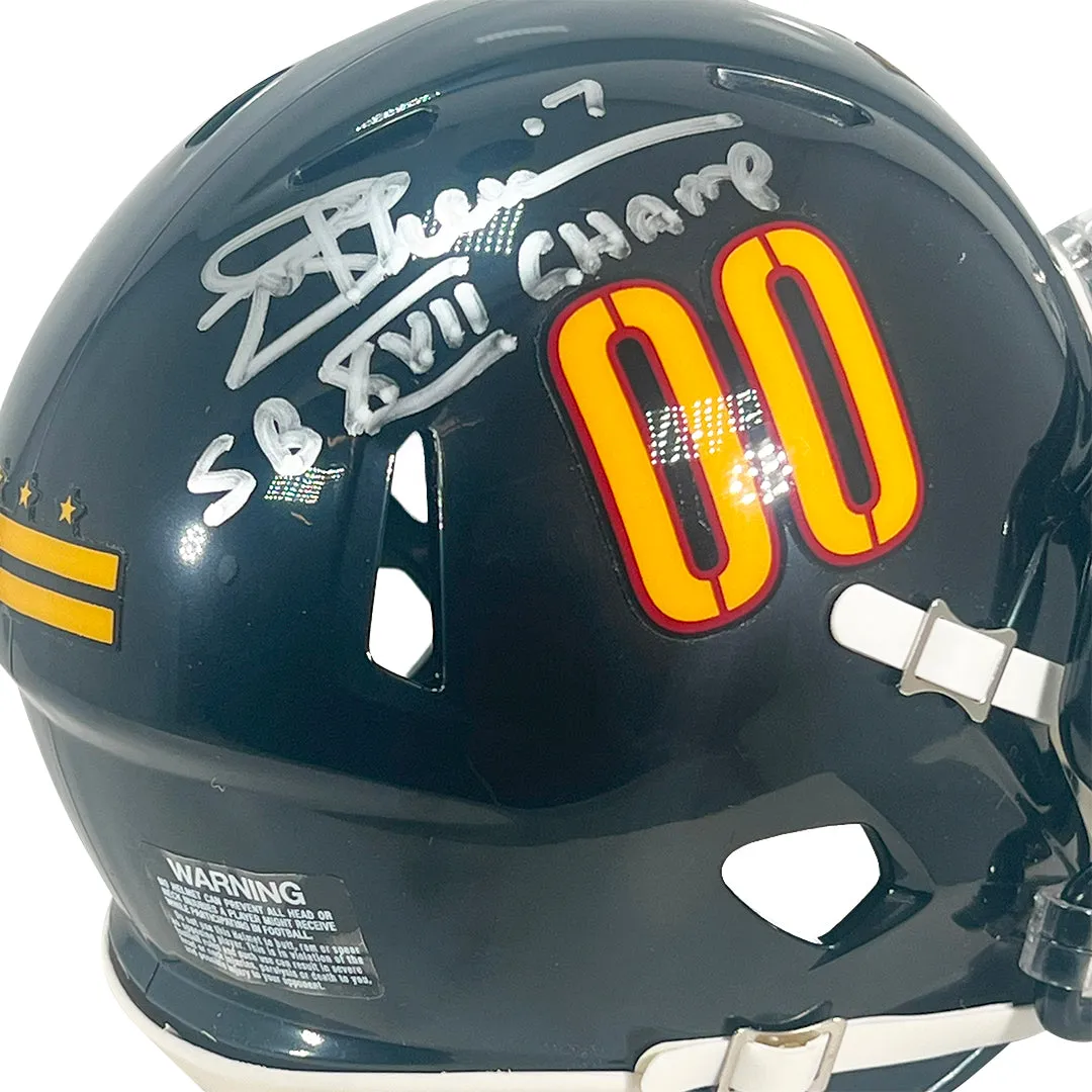 Joe Theismann Signed SB XVII Champ Inscription Washington Commanders Alt 2022 Speed Mini Football Helmet (JSA)