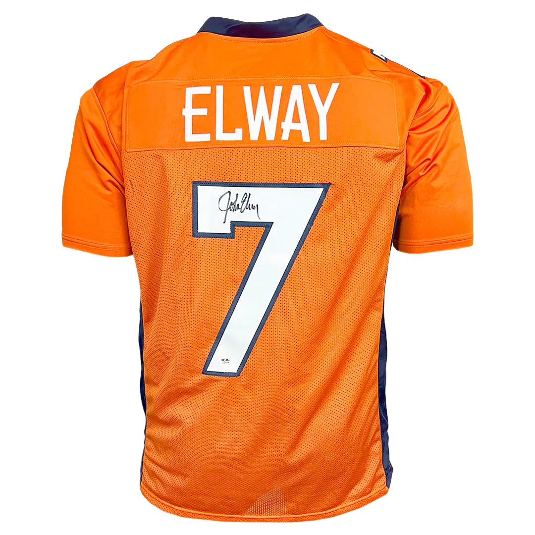 John Elway Signed Denver Orange Football Jersey (PSA)