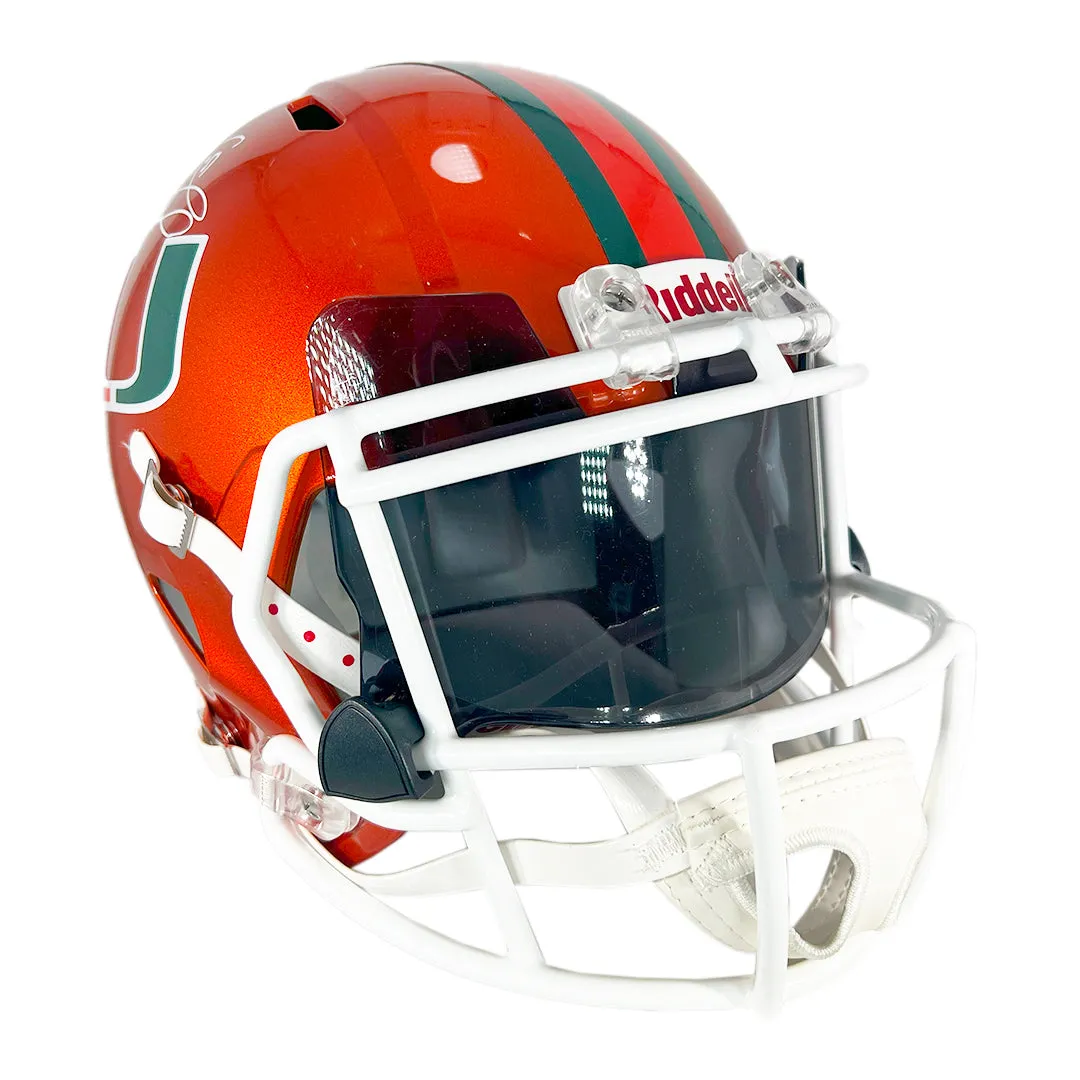 Jonathan Vilma Signed Miami Hurricanes Flash Full-Size Replica Football Helmet (Fanatics)