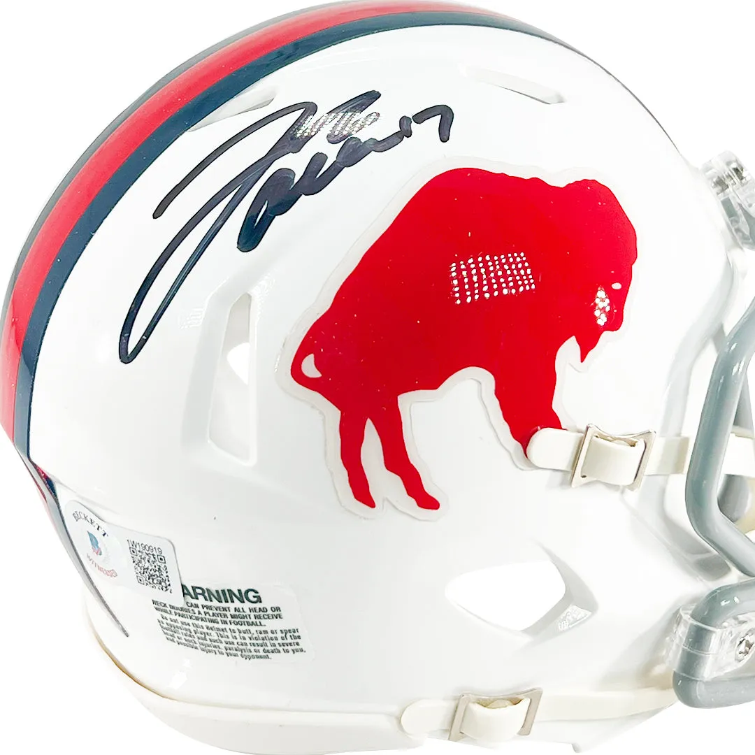 Josh Allen Signed Buffalo Bills Throwback Speed Mini Football Helmet (Beckett)