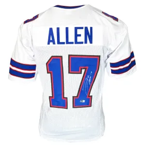 Josh Allen Signed Buffalo White Football Jersey (Beckett)