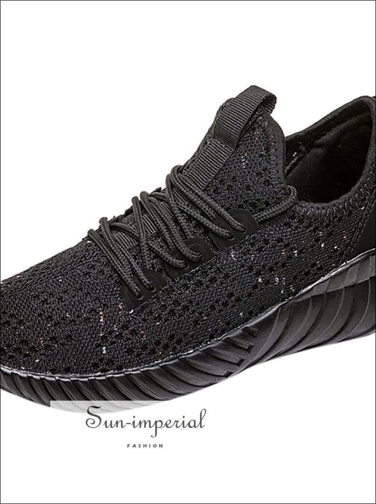 Kancoold Women's Woven Fashion Mesh Breathable Casual Shoes Ladies Lace-up Sneakers Running Shoes