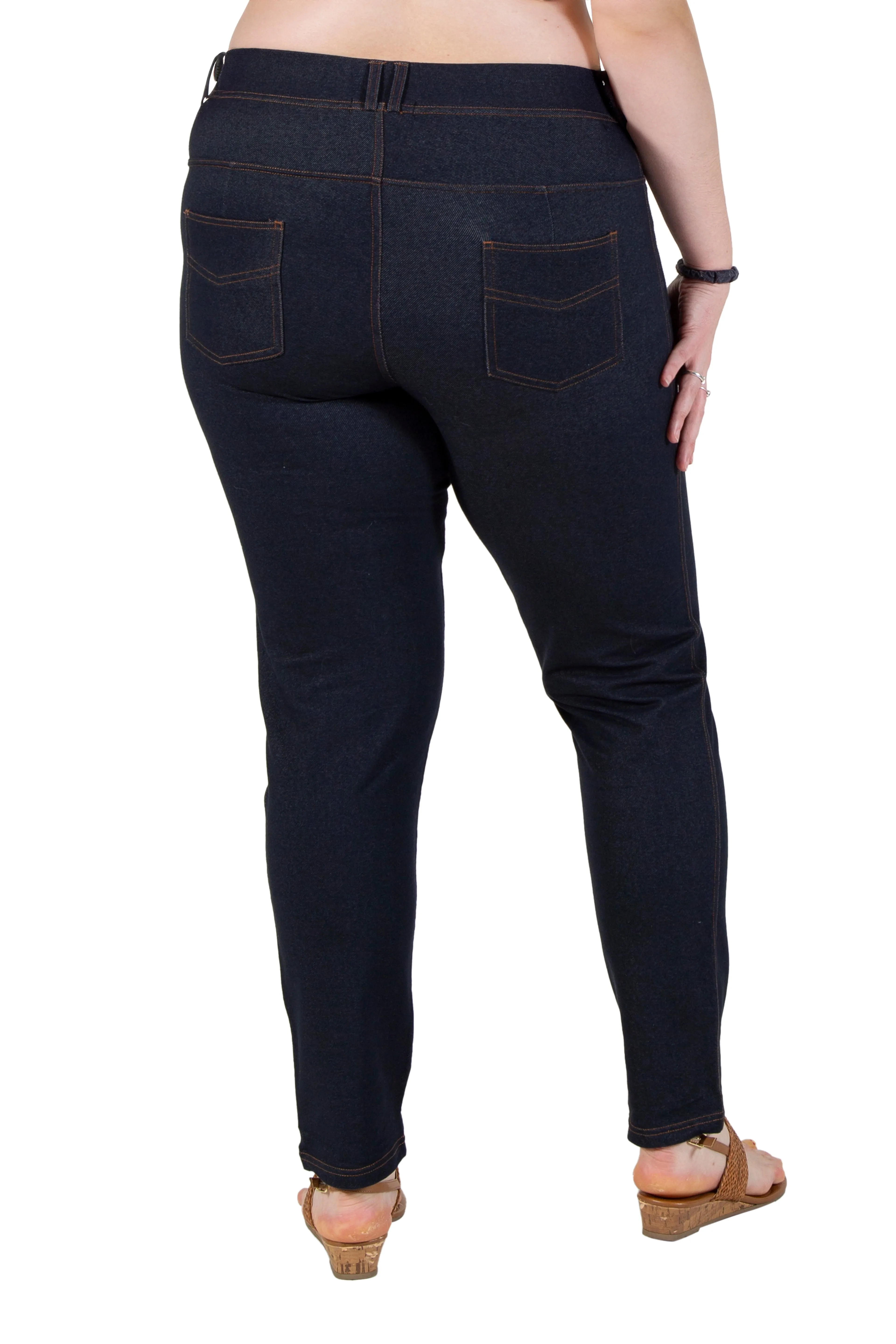 La Cera Plus Size Stretch Knit Jegging