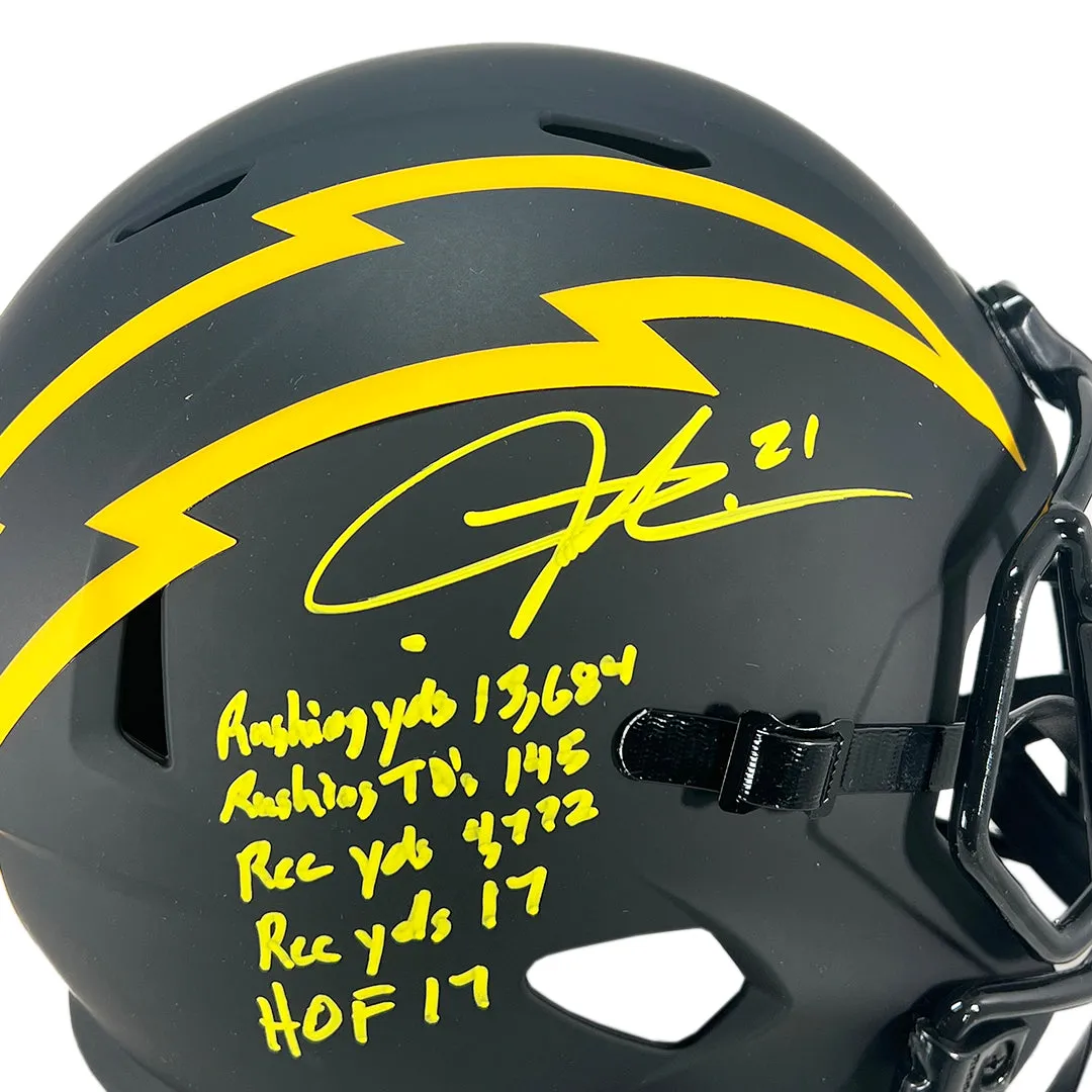 LaDainian Tomlinson Signed Multi Inscription Los Angeles Chargers Eclipse Speed Full-Size Replica Football Helmet (JSA)