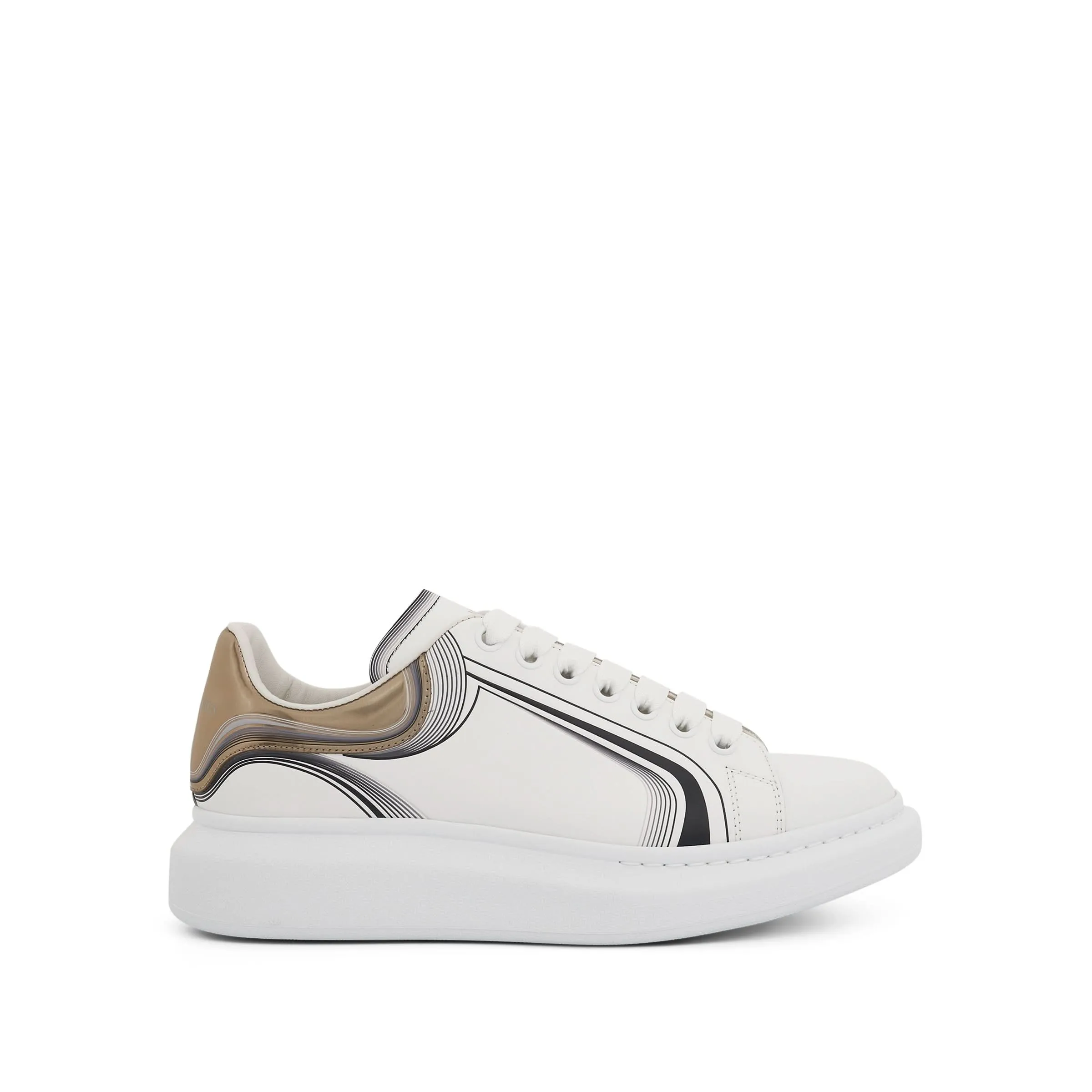 Larry Oversized Football Sneaker in White/Vanilla