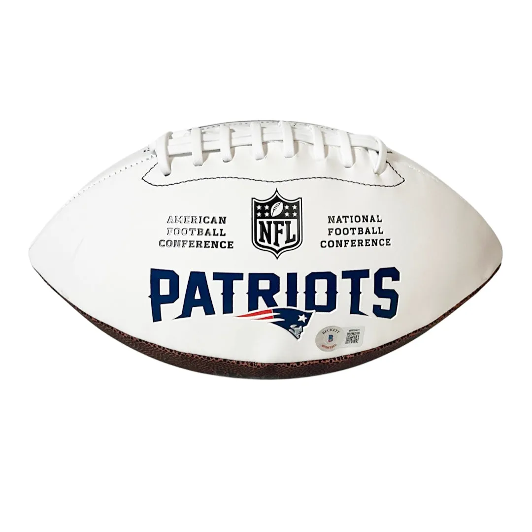 LeGarrette Blount Signed New England Patriots Official NFL Team Logo White Football (Beckett)