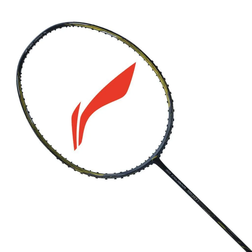 Li-Ning 3D Calibar 900 Instinct Professional Badminton Racquet, Black/Gold (Unstrung)