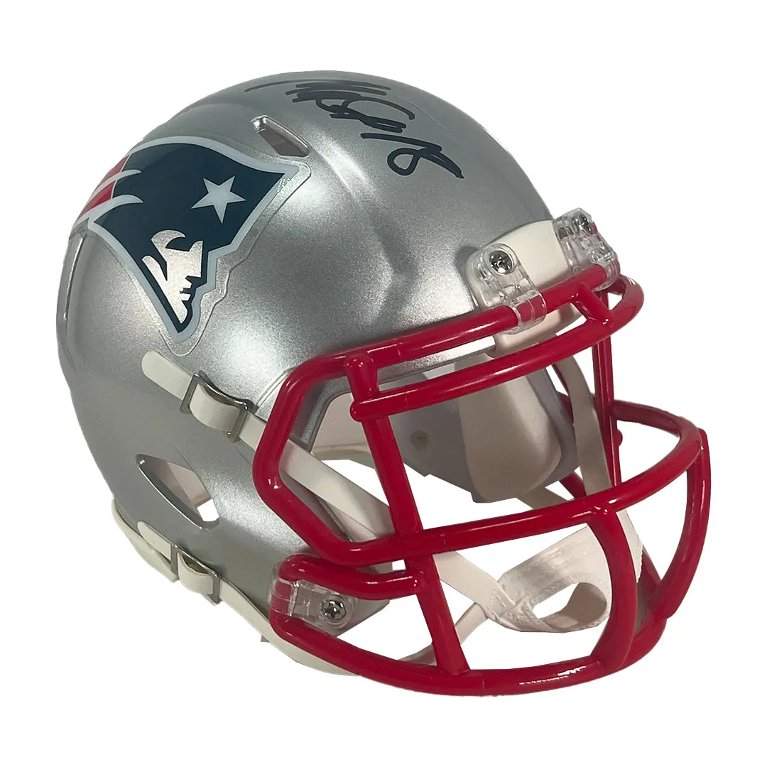 Matthew Slater Signed New England Patriots Speed Mini Football Helmet (Beckett)