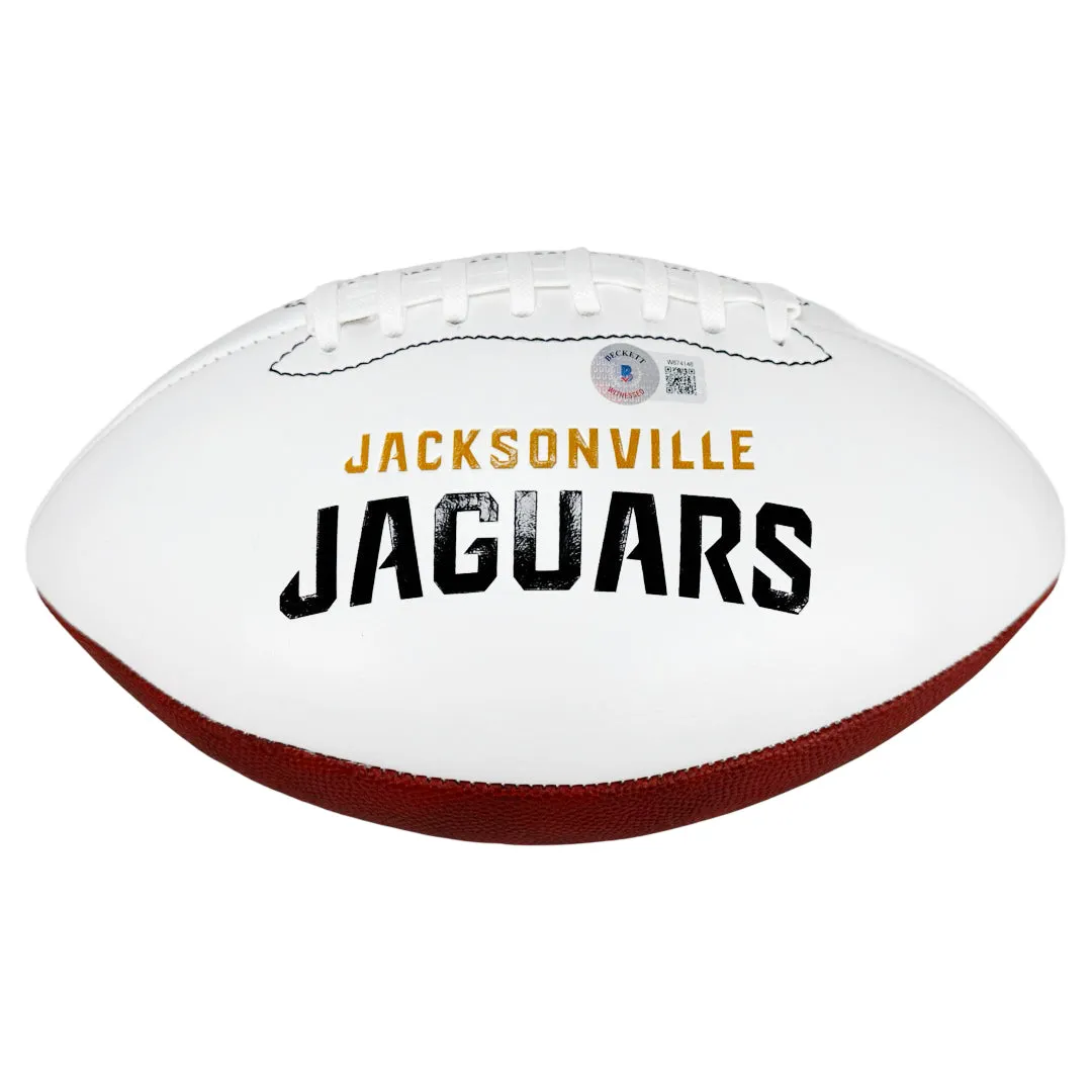 Maurice Jones-Drew Signed Jacksonville Jaguars Official NFL Team Logo Football (Beckett)