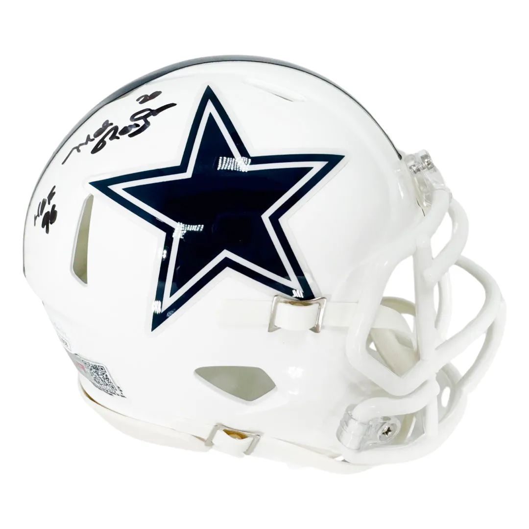 Mel Renfro Signed HOF 96 Inscription Dallas Cowboys Alt 2022 Speed Mini Football Helmet (JSA)