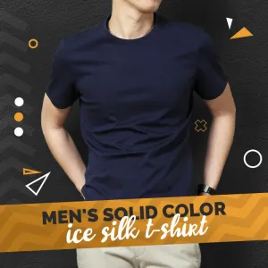 👕Men's Solid Color Ice Silk T-Shirt❄️