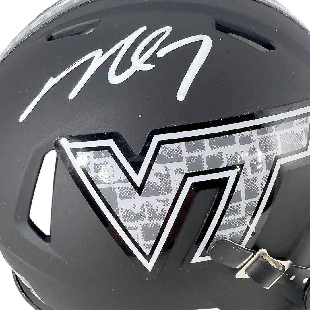 Michael Vick Signed Virginia Tech Hokies Matte Black Speed Mini Football Helmet (Beckett)