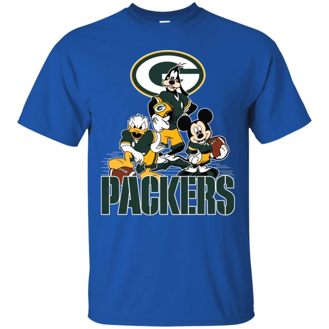 Mickey Mouse Green Bay Packer American Football Nfl Sports Shirt