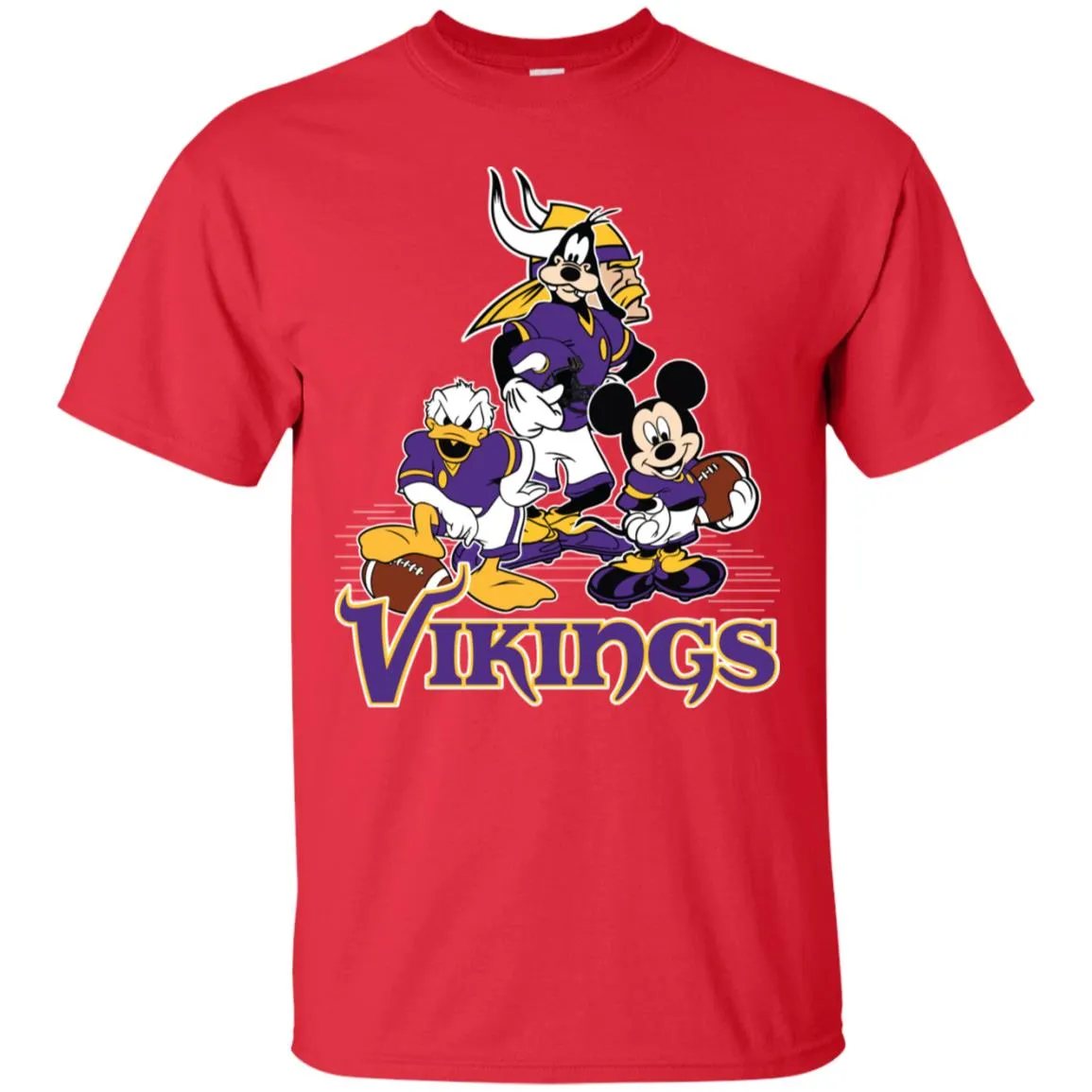 Mickey Mouse Minnesota Vikings American Football Nfl Sports Shirt