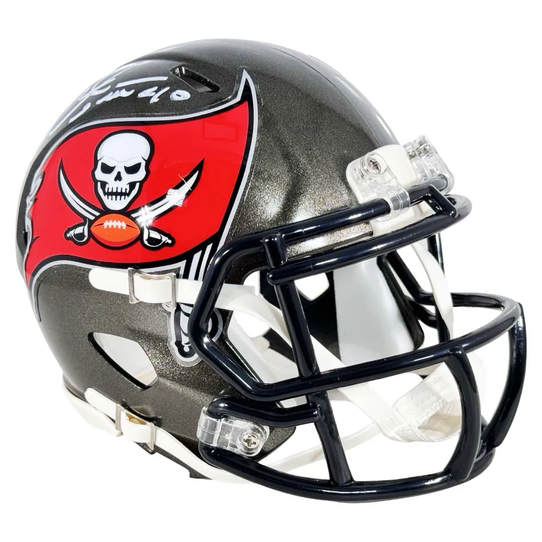 Mike Alstott Signed Tampa Bay Buccaneers Speed Mini Football Helmet (Beckett)