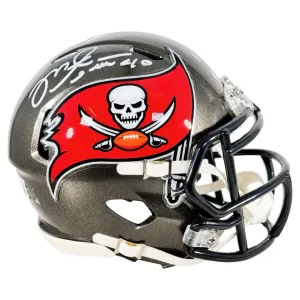 Mike Alstott Signed Tampa Bay Buccaneers Speed Mini Football Helmet (Beckett)