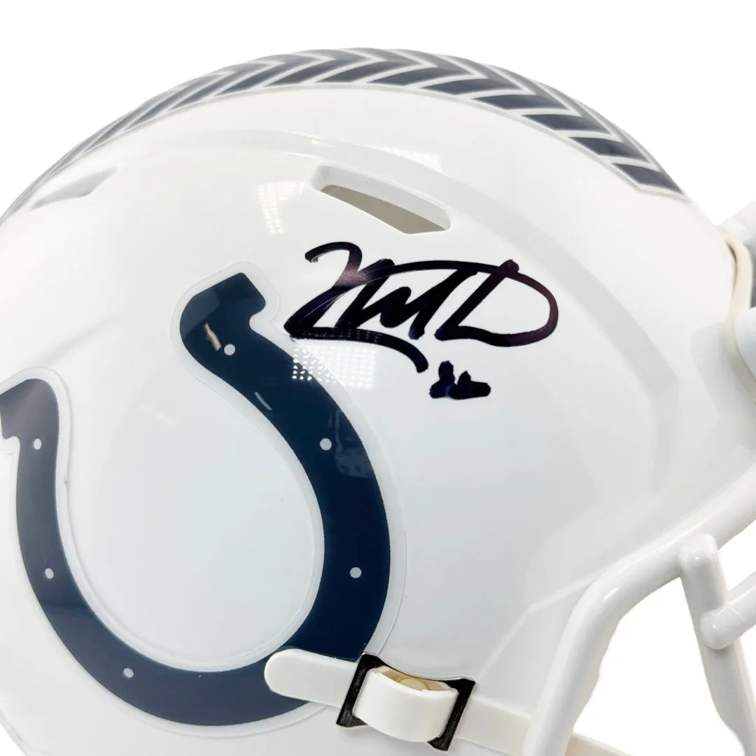 Nick Cross Signed Indianapolis Colts Salute to Service 2024 Mini Football Helmet (JSA)