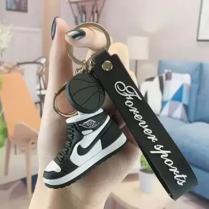 Nike Sneaker BLACK| Silicone Lanyard Keychains - Stylish  Durable