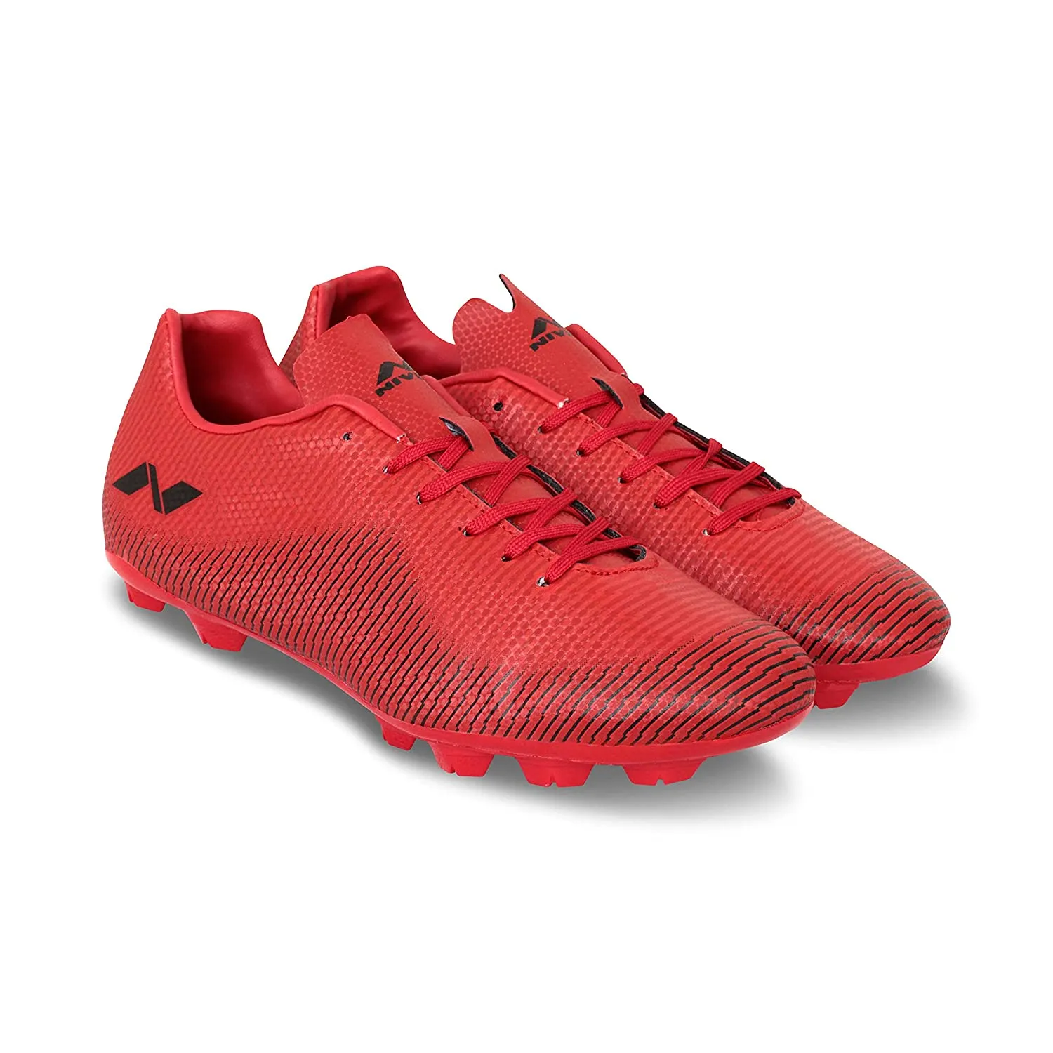 Nivia Carbonite 4.0 Football Stud (Red/Black) Size: Uk/India 10