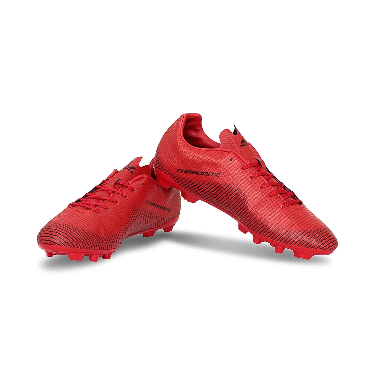 Nivia Carbonite 4.0 Football Stud (Red/Black) Size: Uk/India 10