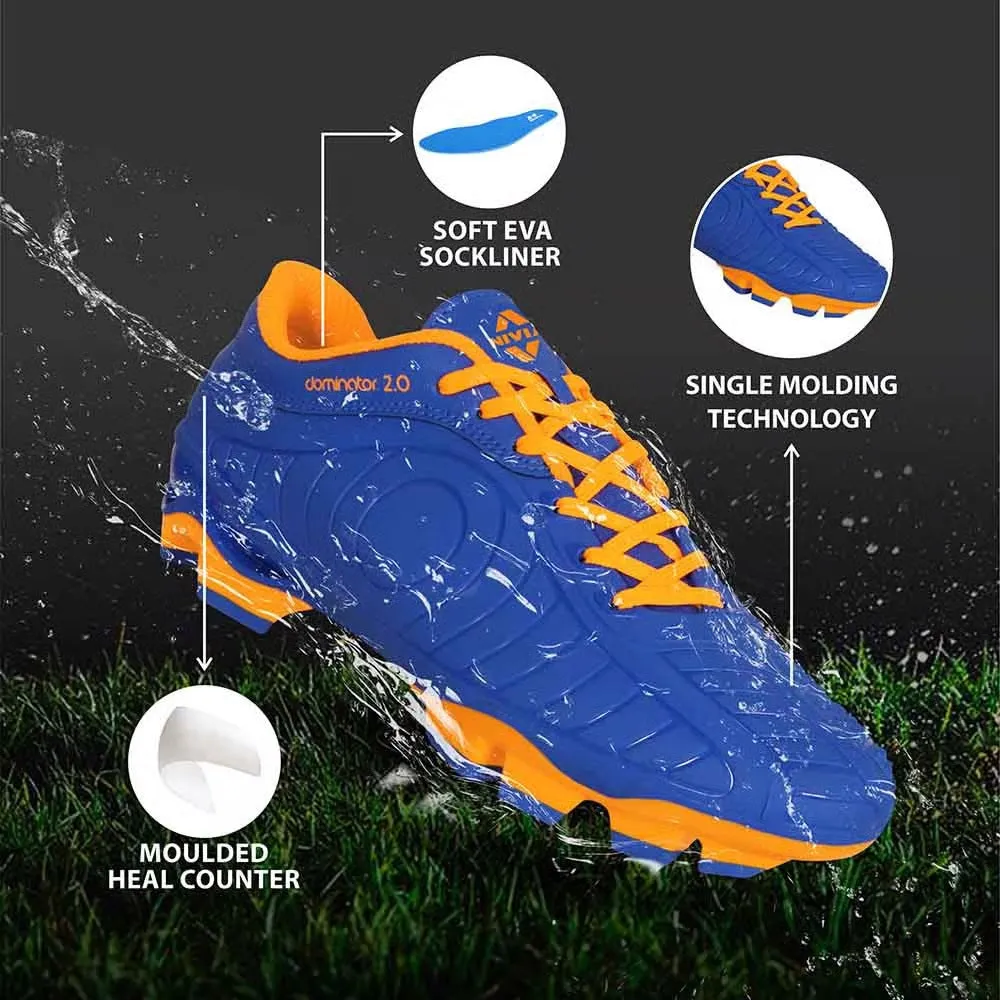 NIVIA Dominator 2.0 Football Shoes for Men (Blue)