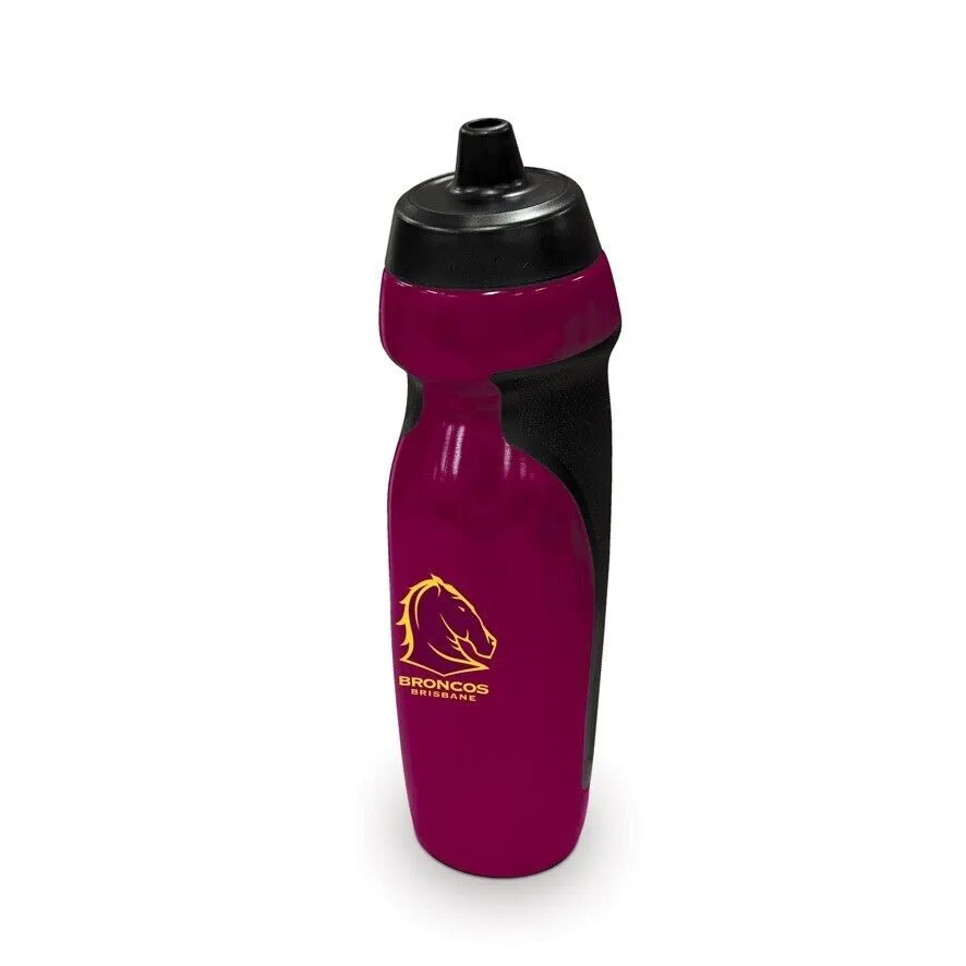 NRL Sports Drink Bottle 640ml - Brisbane Broncos - Rubber Grip