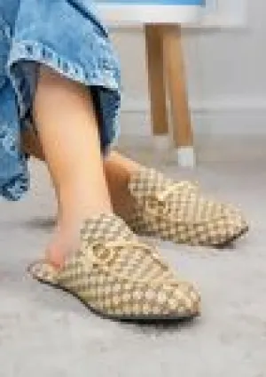 Nude Print Diva Slip On Mule