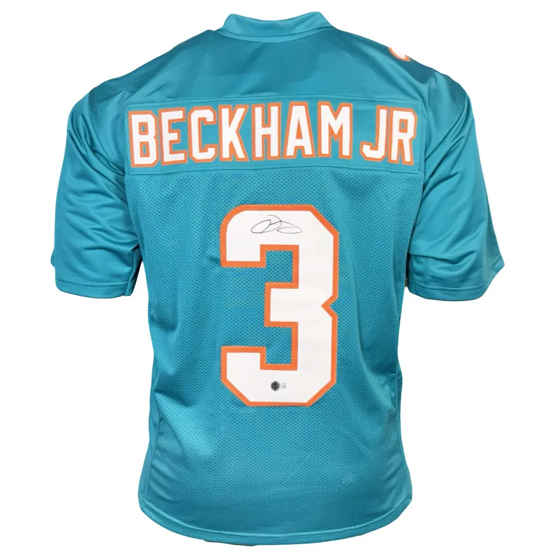 Odell Beckham Jr Signed Miami Teal Football Jersey (Beckett)